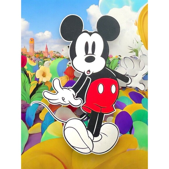 Disney Mickey Mouse Women's Shorts Black White All-Over Design Extra Tight Fit L - Picture 4 of 4